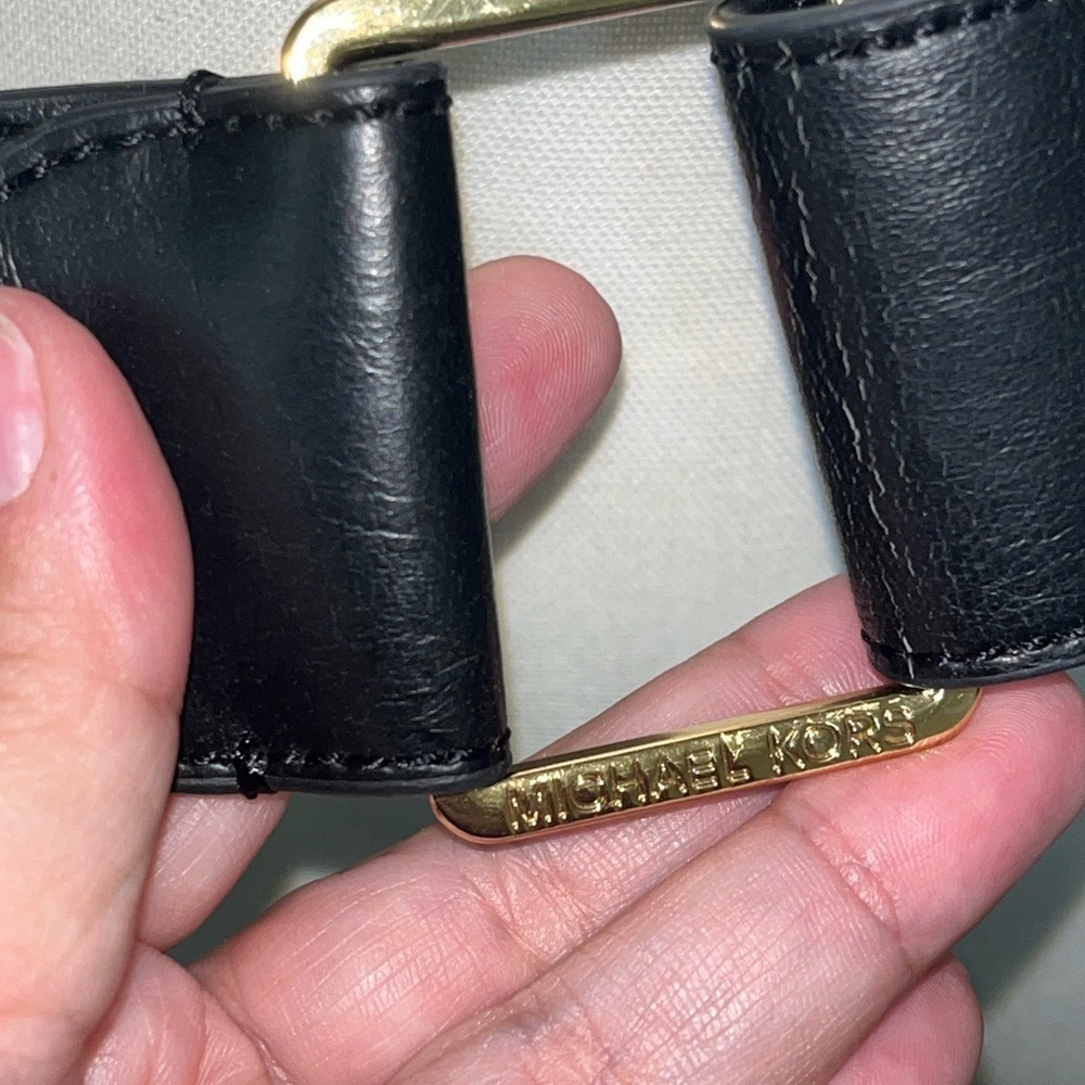 Michael Kors Women’s Belt, black and gold - Picture 4 of 7